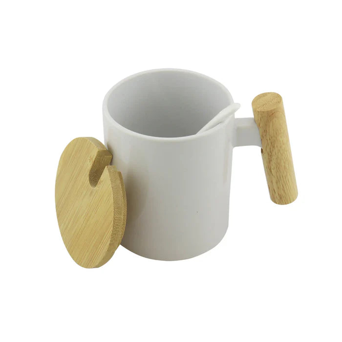 Mug Sublimacion Manija De Madera