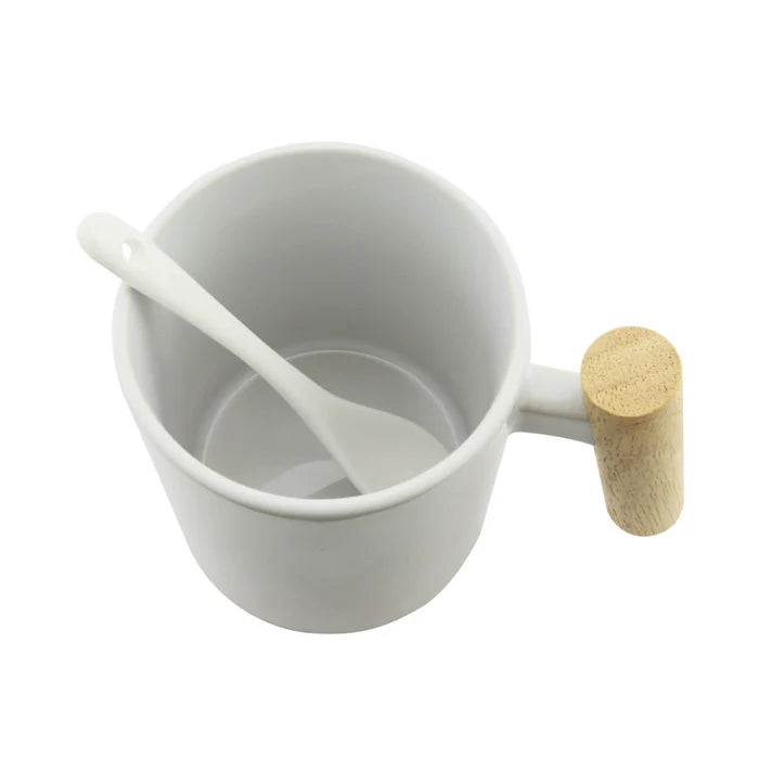 Mug Sublimacion Manija De Madera