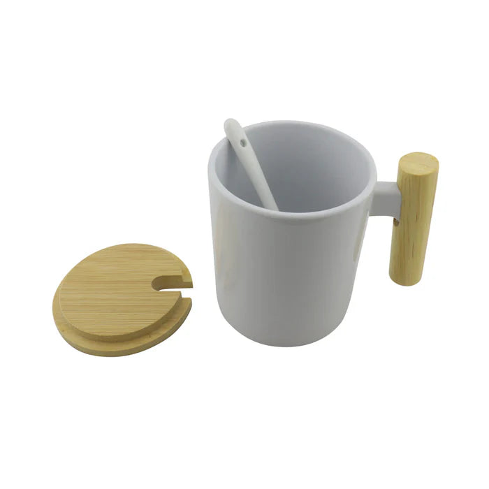 Mug Sublimacion Manija De Madera